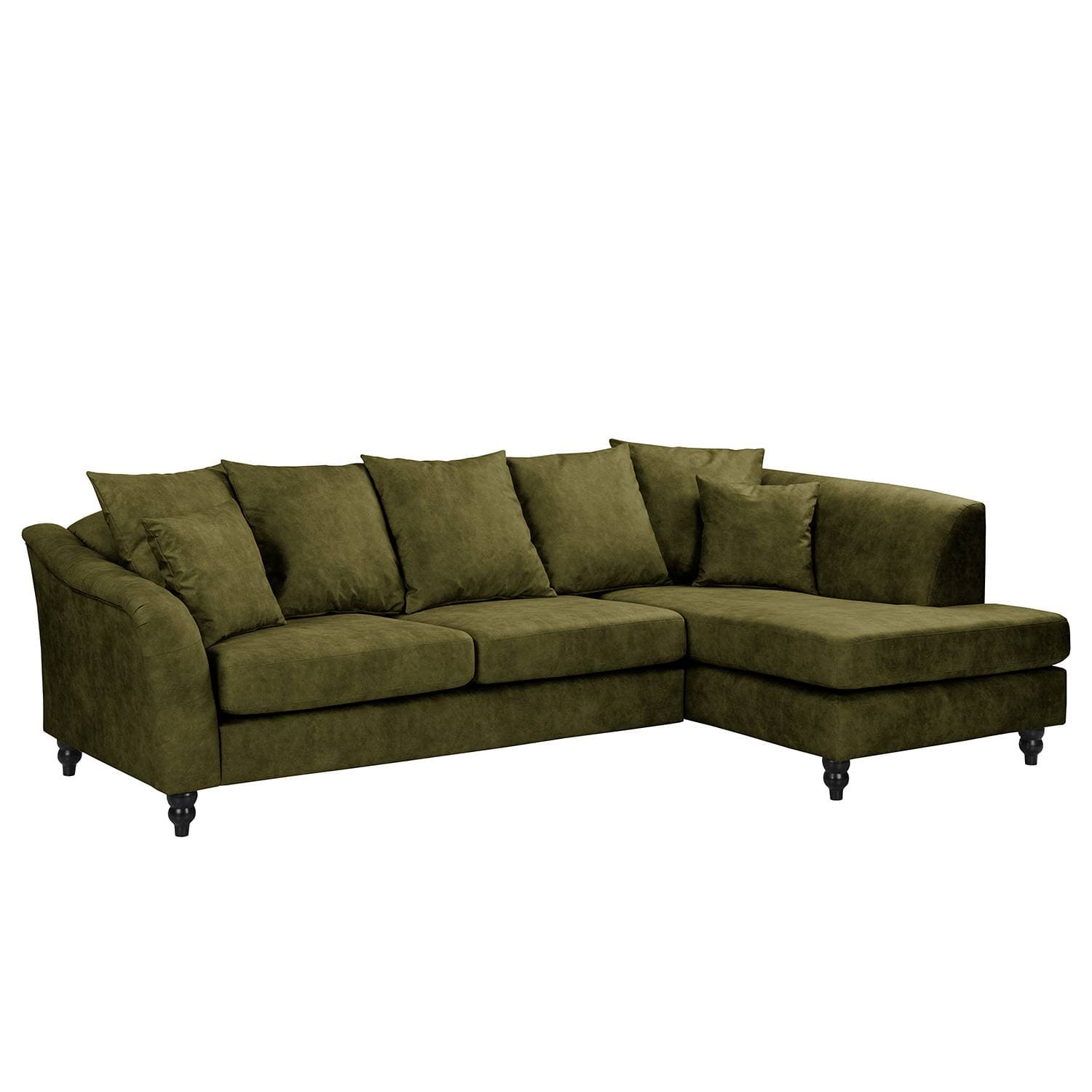 home24 Ecksofa Lovis | Grün