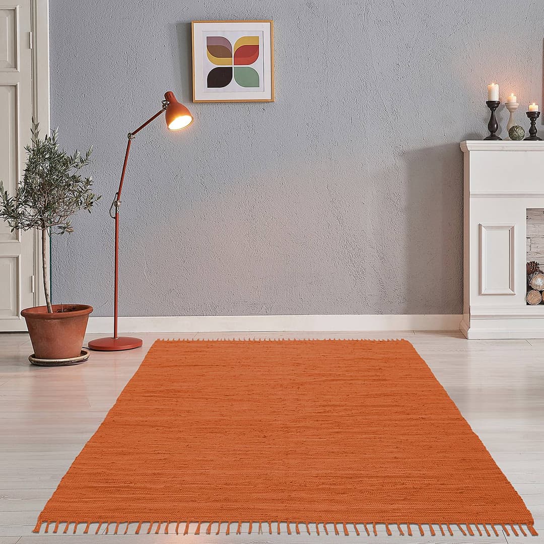 home24 Teppich Happy Cotton | Orange
