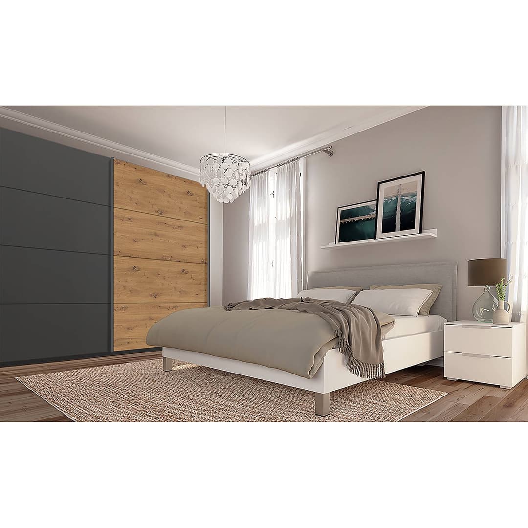 home24 Schwebetürenschrank pure artisan | Grau