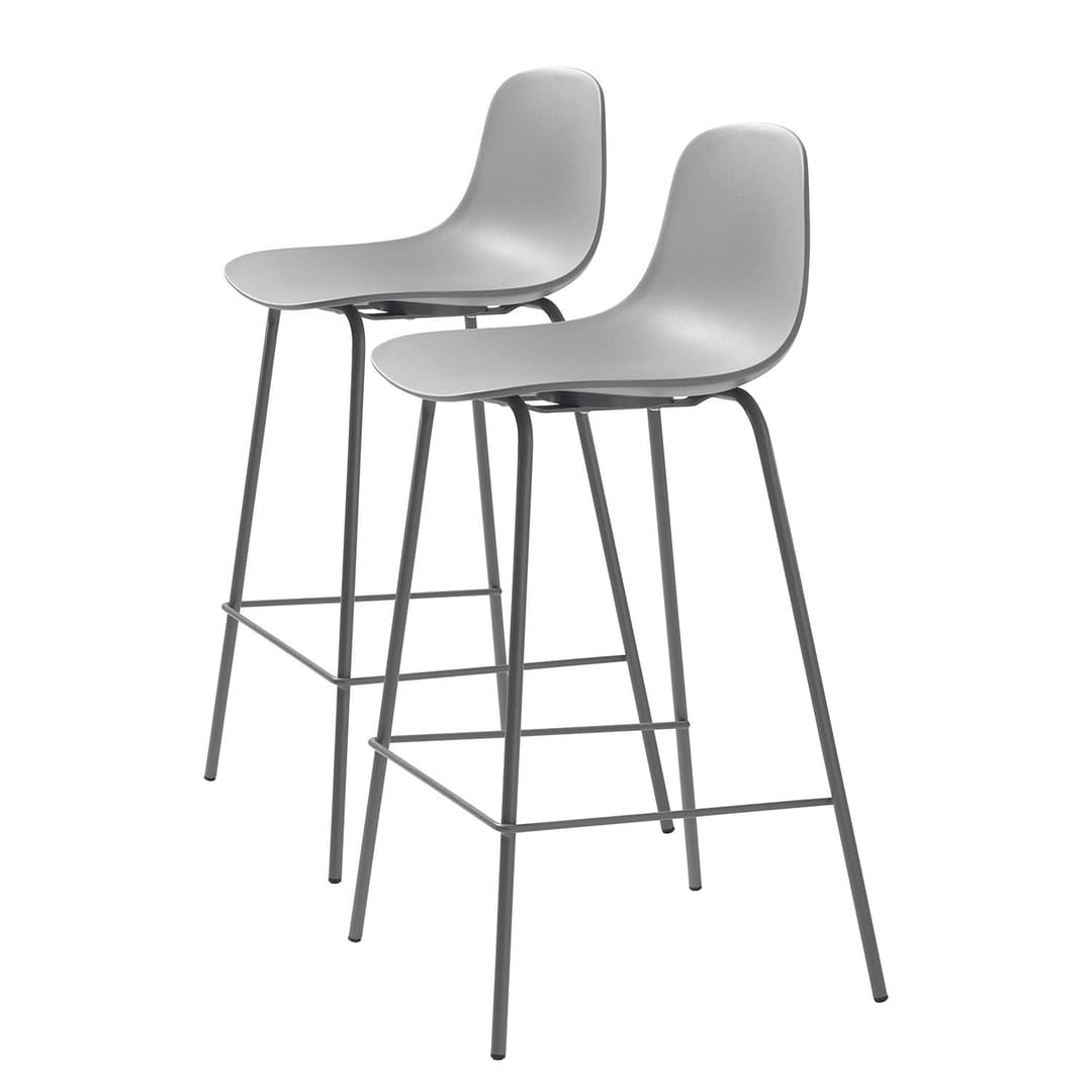 Red Living Felin Tresenstuhl (2er-Set) | Grau