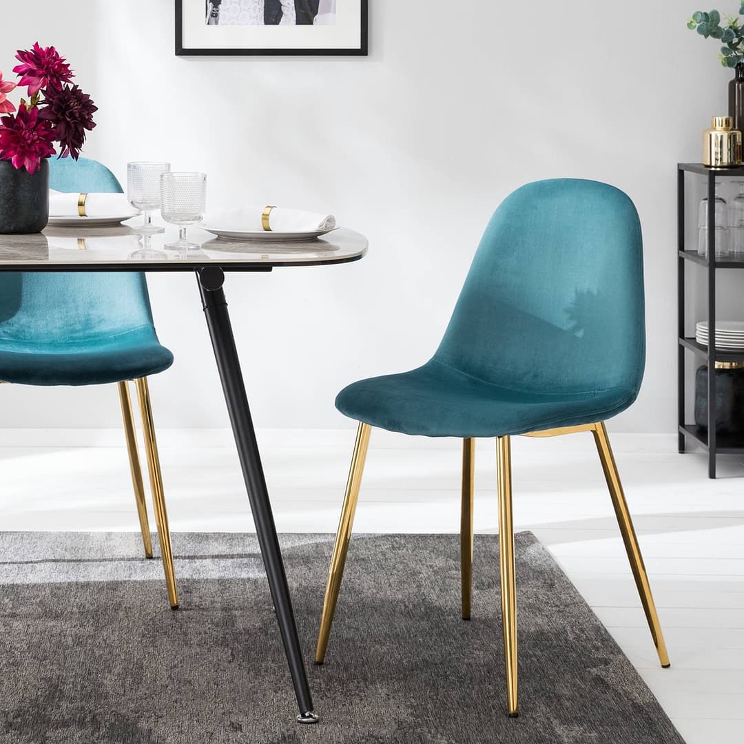 home24 Esszimmerstuhl Yoyce II | Blau