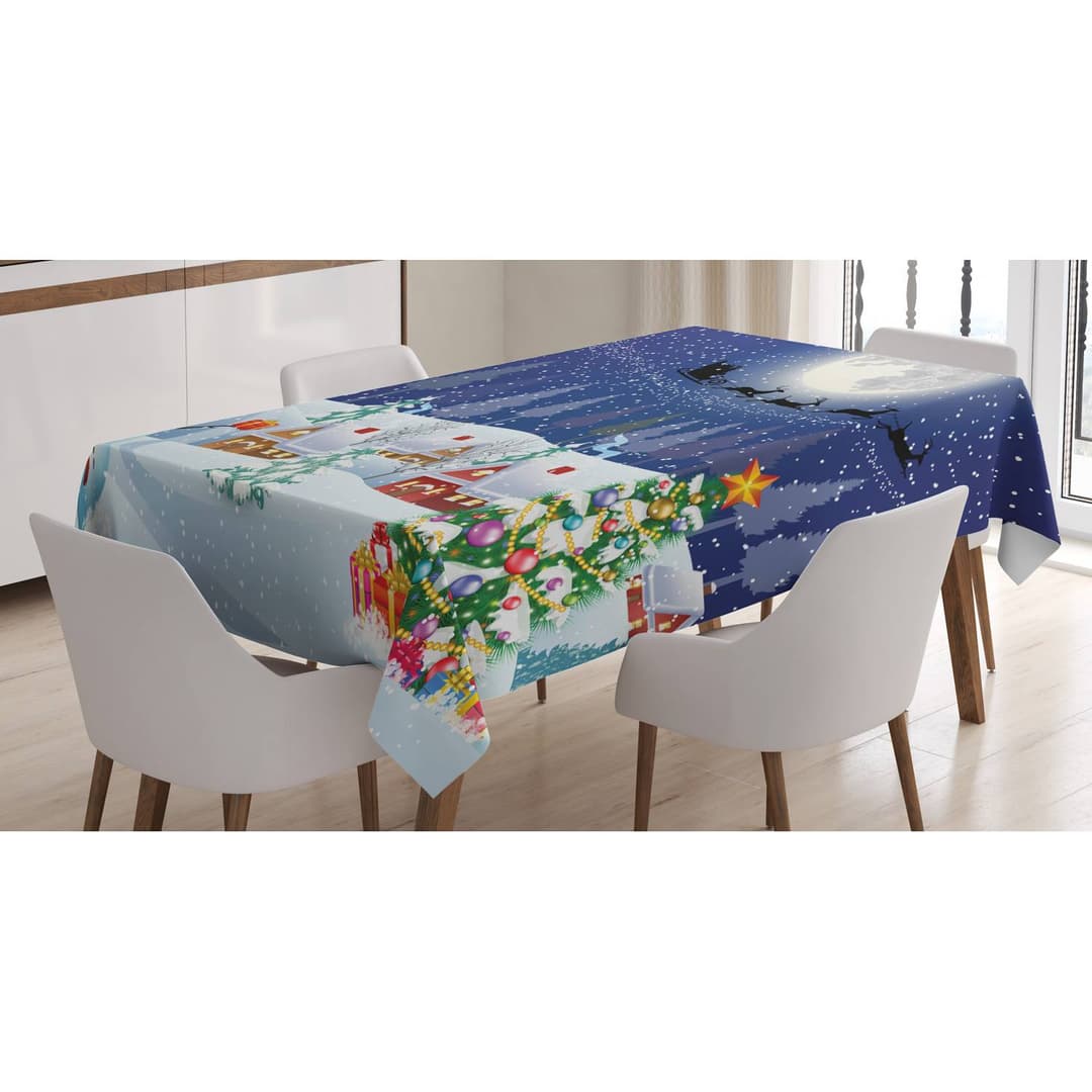 Tischdecke Winterlandschaft | Mehrfarbig