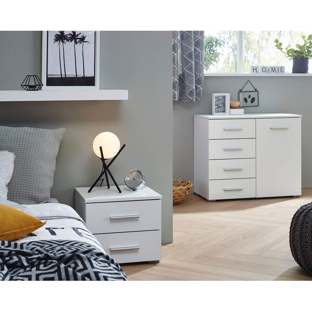 home24 Nachtkommode II 2er-Set | Weiß