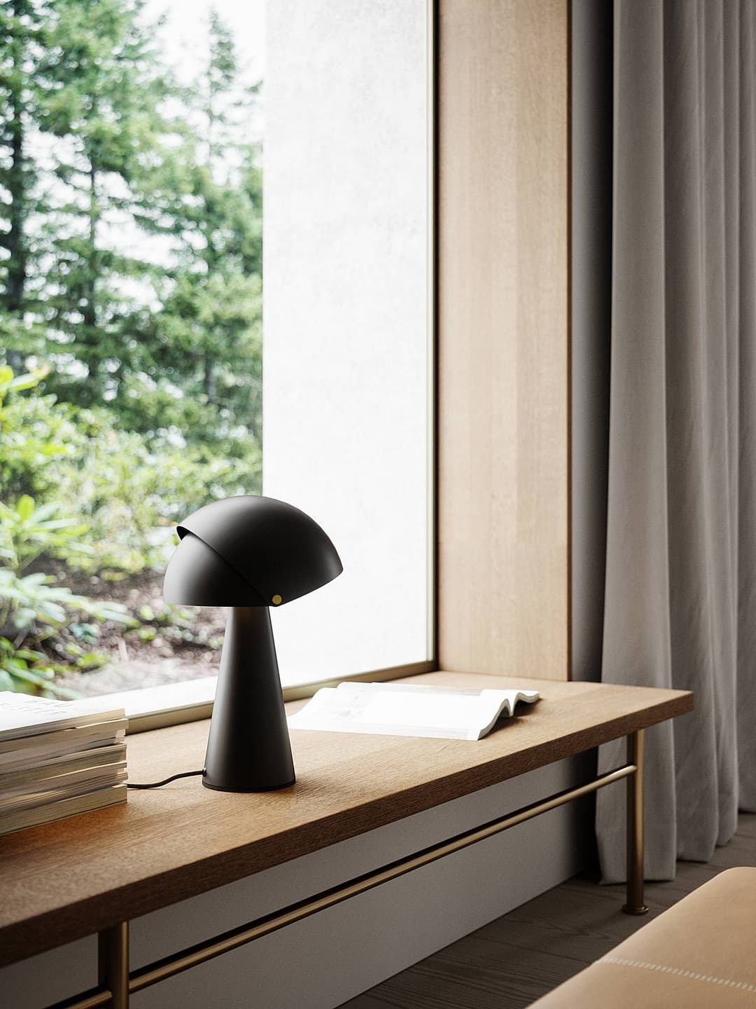 home24 Tischleuchte Align | Schwarz