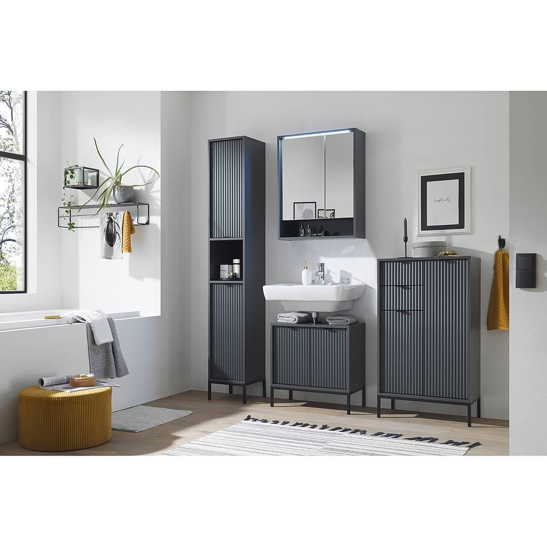 home24 Badezimmerset I 4-teilig | Grau