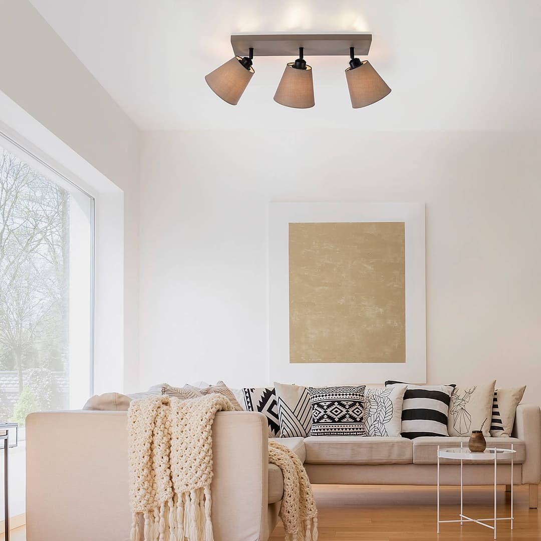 home24 Deckenleuchte Riala | Beige