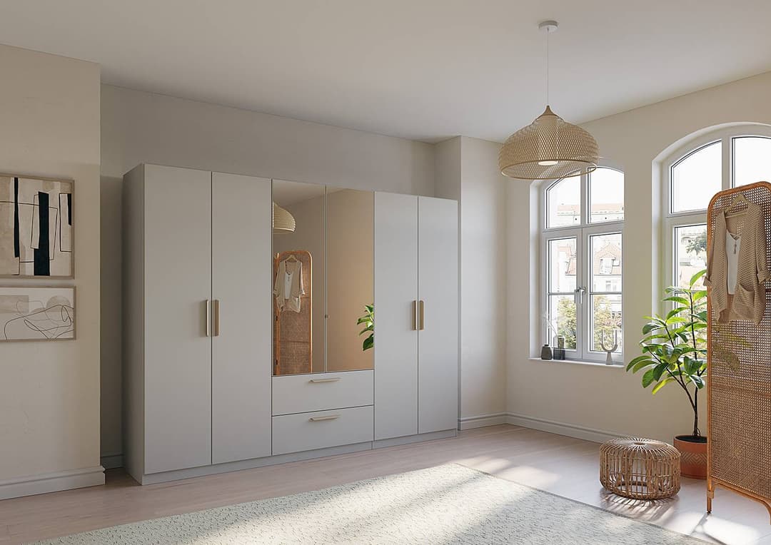 home24 Drehtürenschrank Skandi | Grau