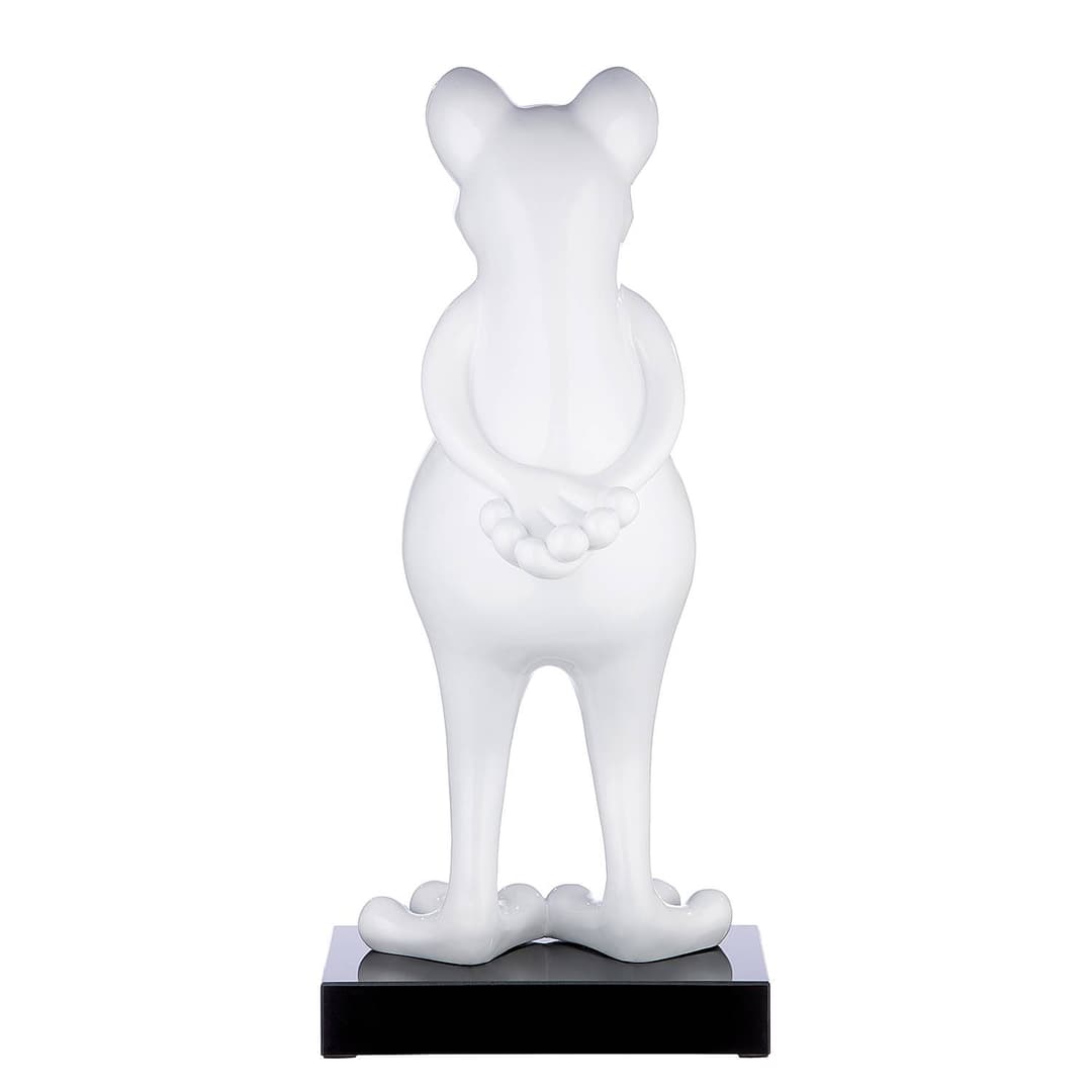 Skulptur Frosch | Weiß