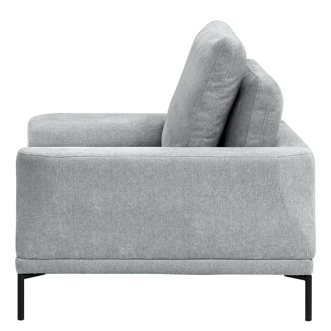 home24 XXL Sessel Grau Webstoff Stormy | Grau