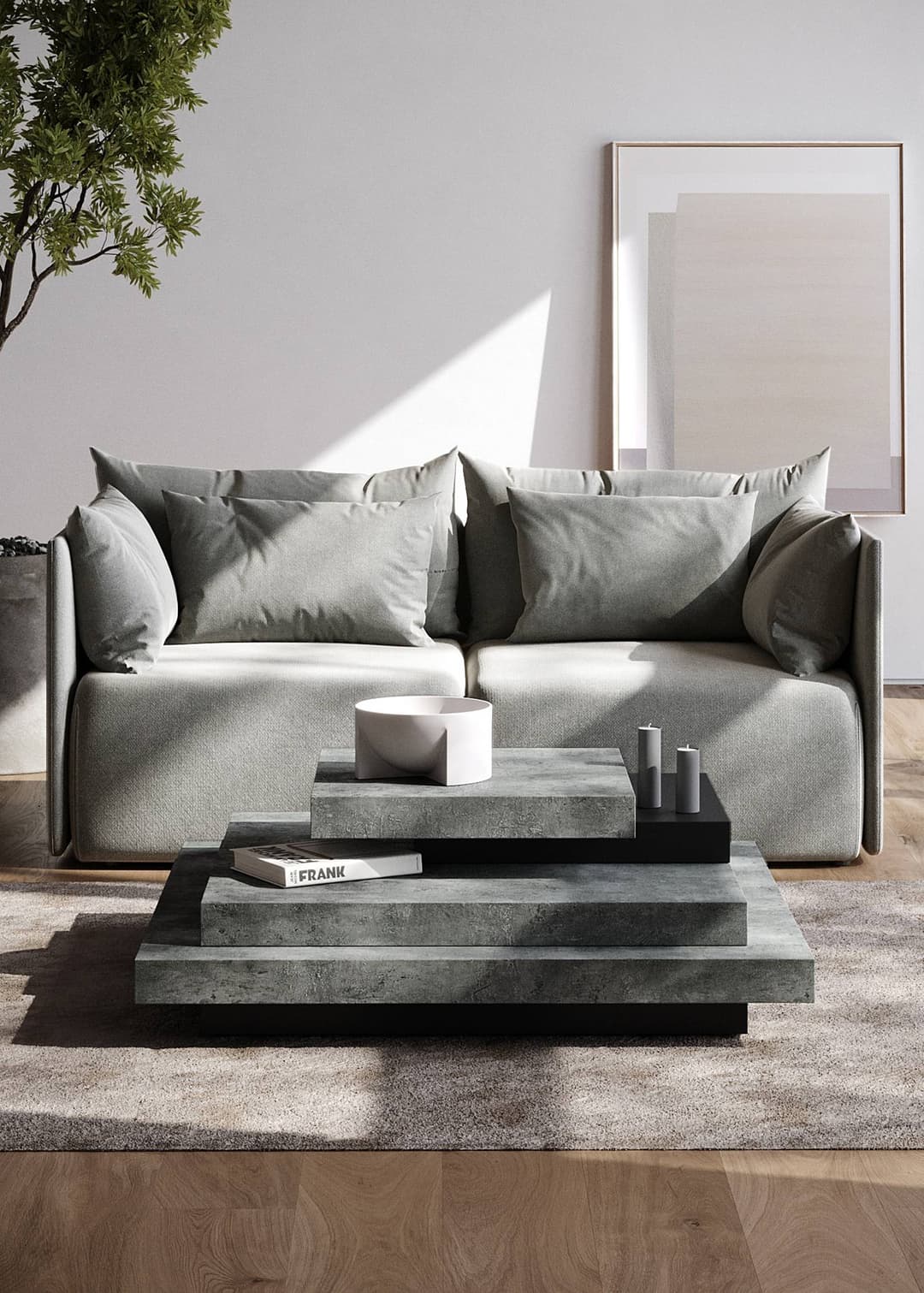 home24 Couchtisch | Grau