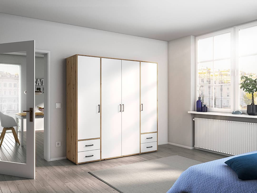 home24 Drehtürenschrank Voyager | Braun