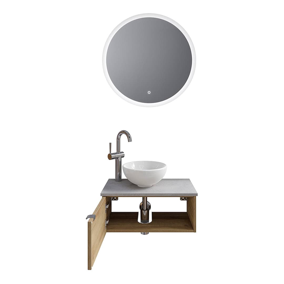 home24 Badblock 6915 Breit Typ A | Braun