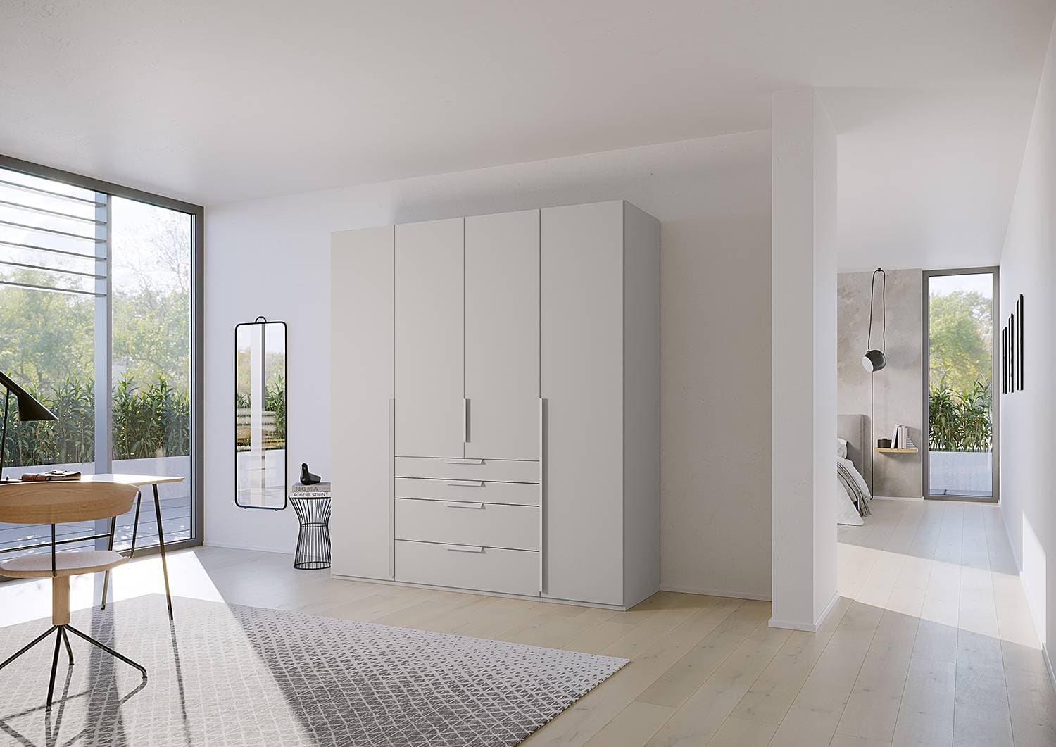 rauch Orange Drehtürenschrank Purisma Typ B | Grau