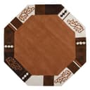 home24 Wollteppich Ambadi Polygon Braun/Braun 200 x 1 x 200cm Wolle