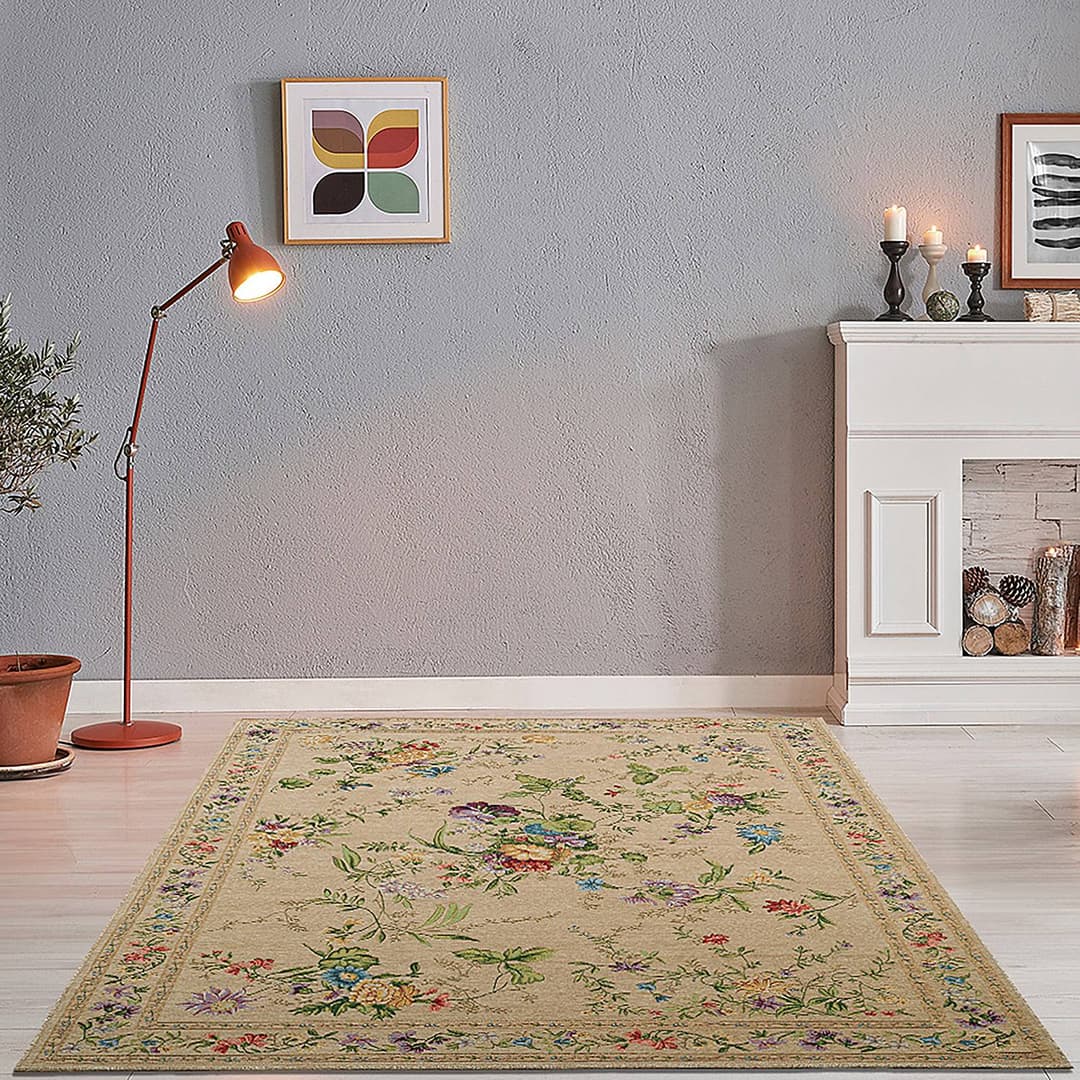 home24 Kurzflorteppich Flomi Sagrini Beige/Beige 240 x 330cm | Beige
