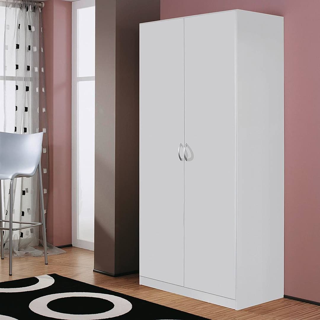 home24 Drehtürenschrank | Weiß